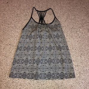 Black and white patterned top